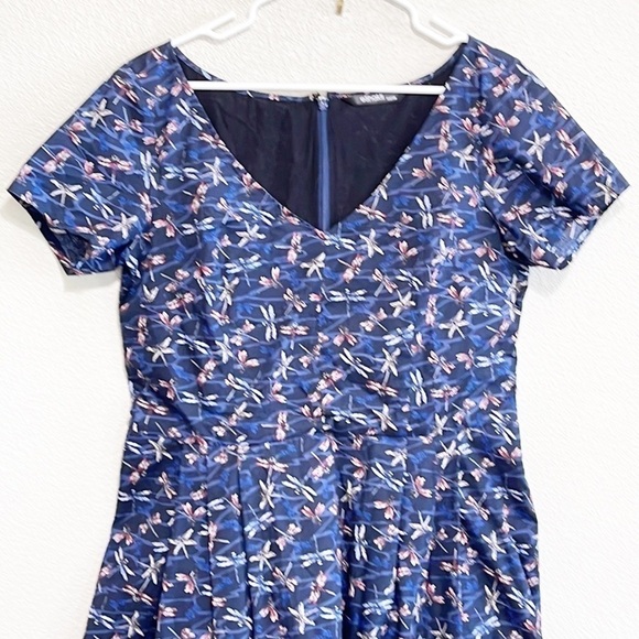eShakti Custom Woman Dragon Fly Pattern Dress Size L - Picture 2 of 14